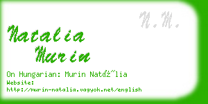 natalia murin business card